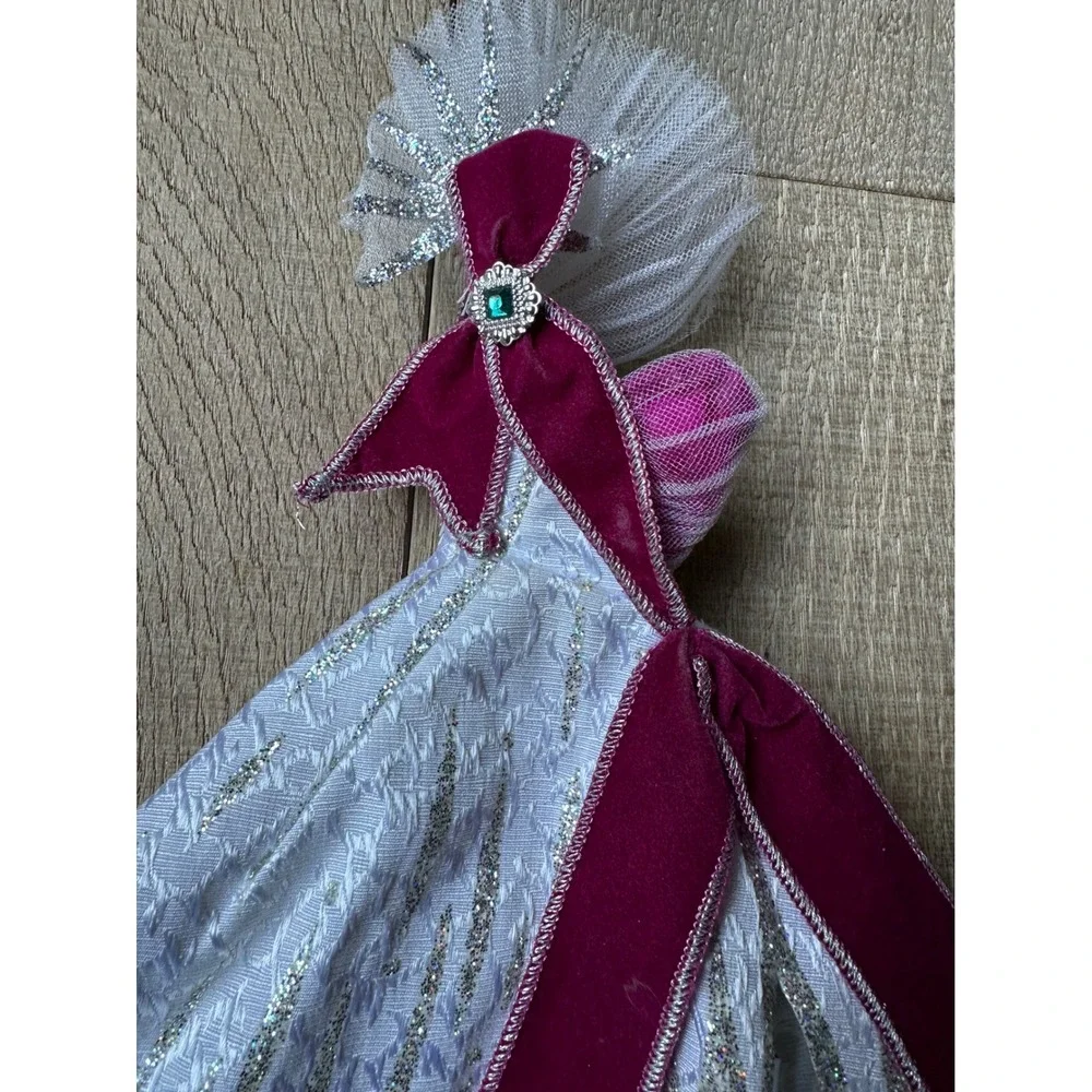 Barbie Doll Vintage dress 2005 Bob Mackie Formal Evening Gown Purple Silver